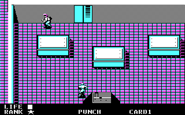 Metal Gear IBM PC/Compatibles Screenshot: I wonder where that door leads?
