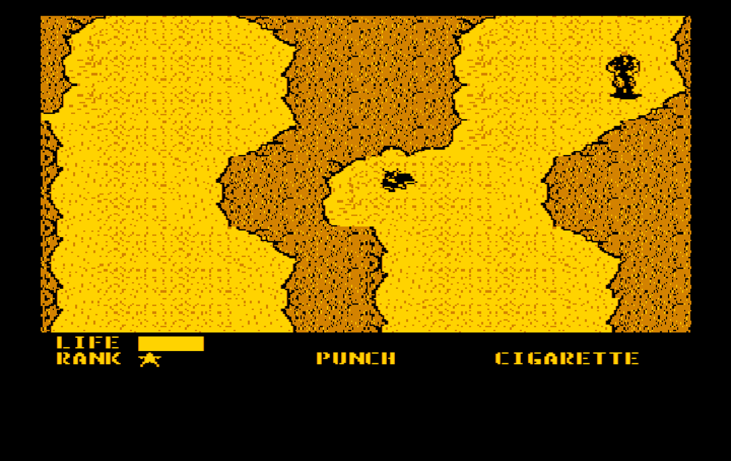 Metal Gear IBM PC/Compatibles Screenshot: There are occasionally multiple paths to explore...