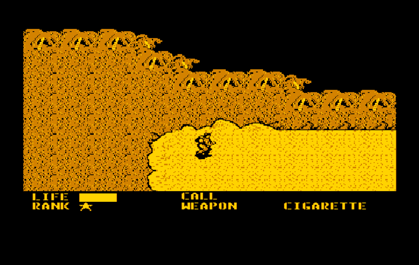 Metal Gear IBM PC/Compatibles Screenshot: Game start.