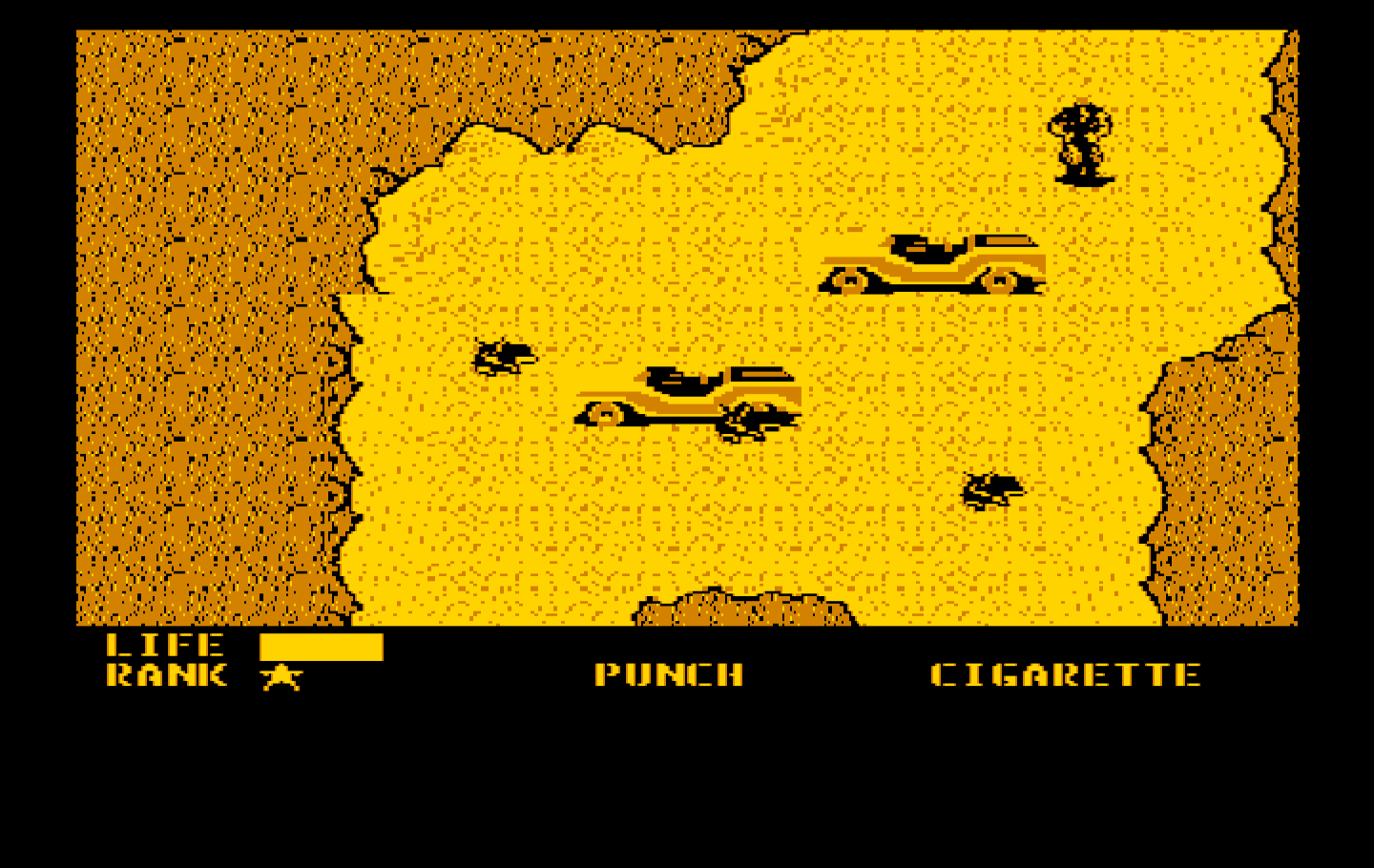 Metal Gear IBM PC/Compatibles Screenshot: Try not to wake the sleeping dogs...