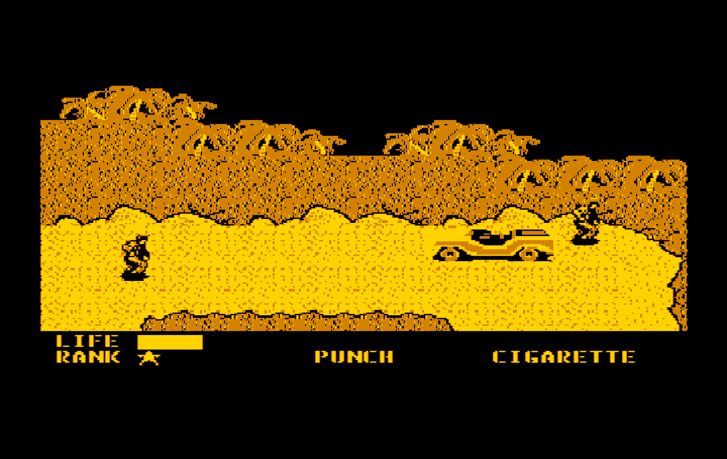 Metal Gear IBM PC/Compatibles Screenshot: I'll try to sneak past this guy...no need to fight yet!