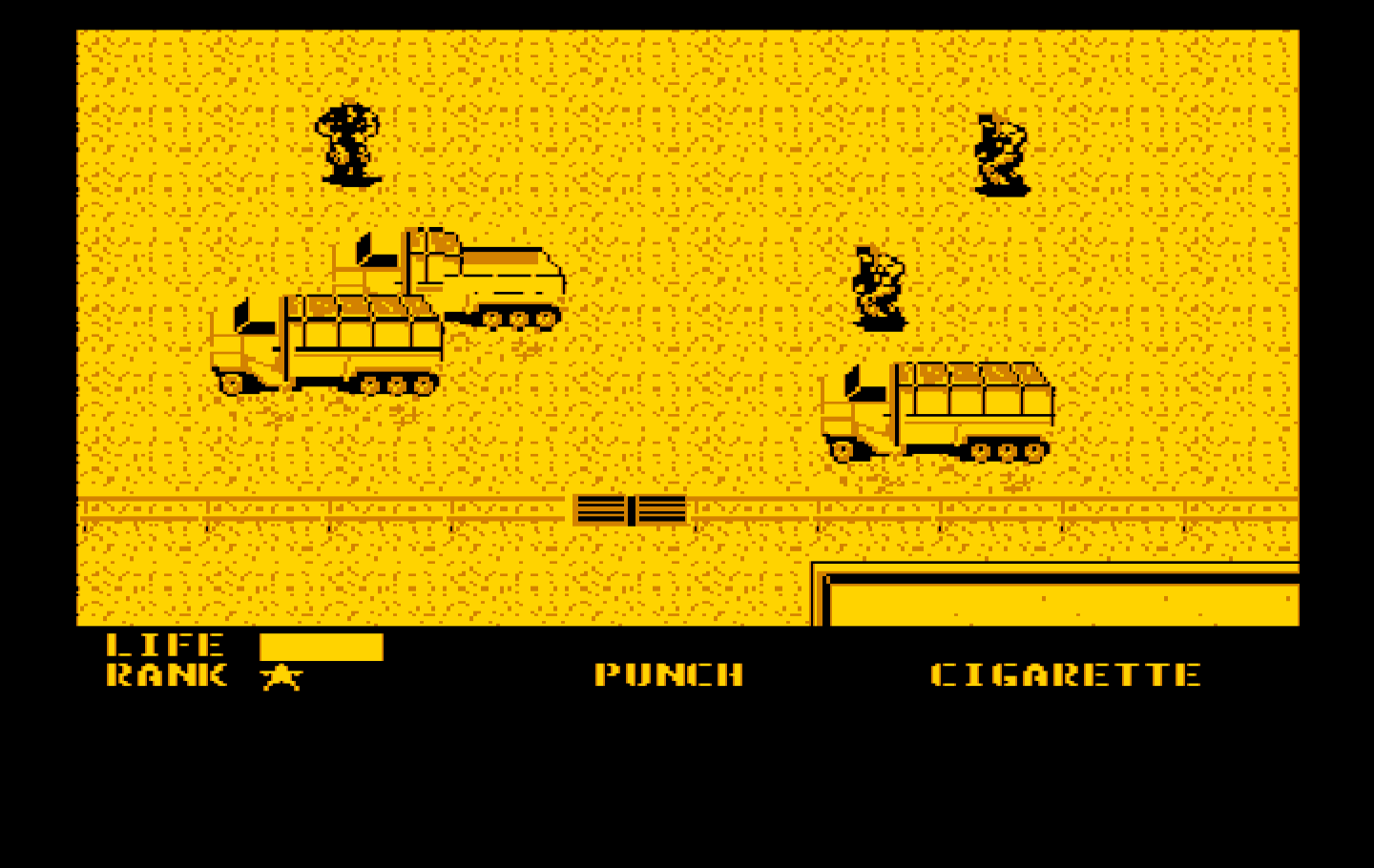 Metal Gear IBM PC/Compatibles Screenshot: Some more trucks...