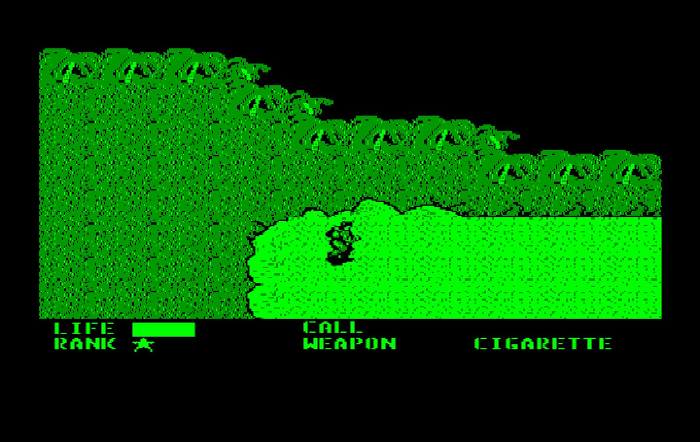 Metal Gear IBM PC/Compatibles Screenshot: Game start.