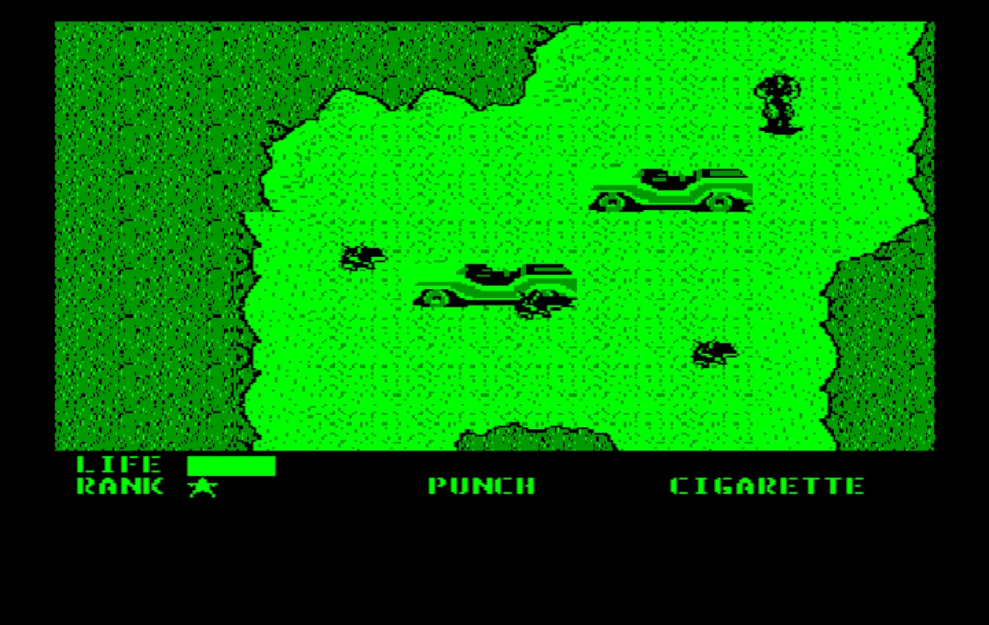 Metal Gear IBM PC/Compatibles Screenshot: Try not to wake the sleeping dogs...
