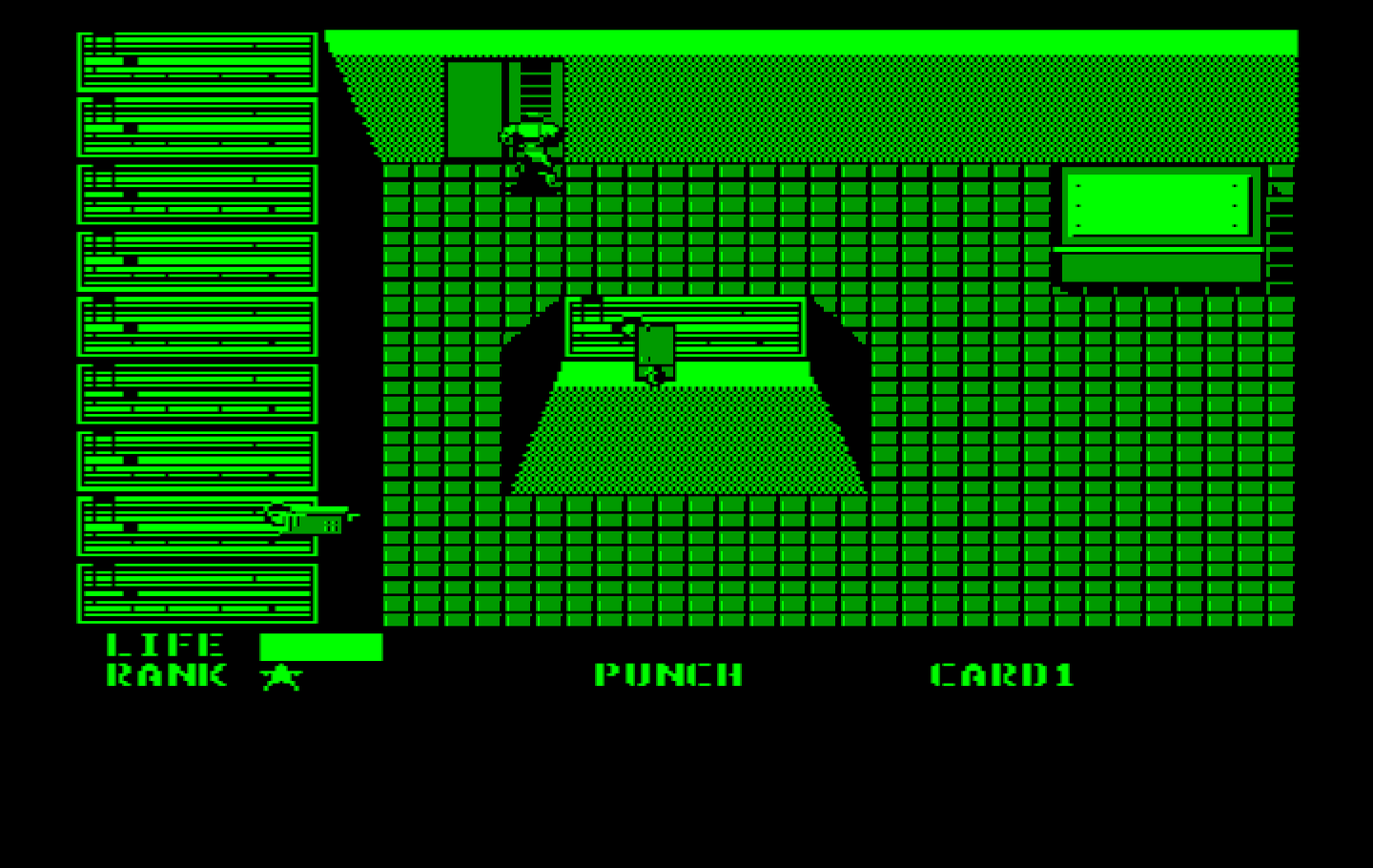 Metal Gear IBM PC/Compatibles Screenshot: Avoid the security system here.