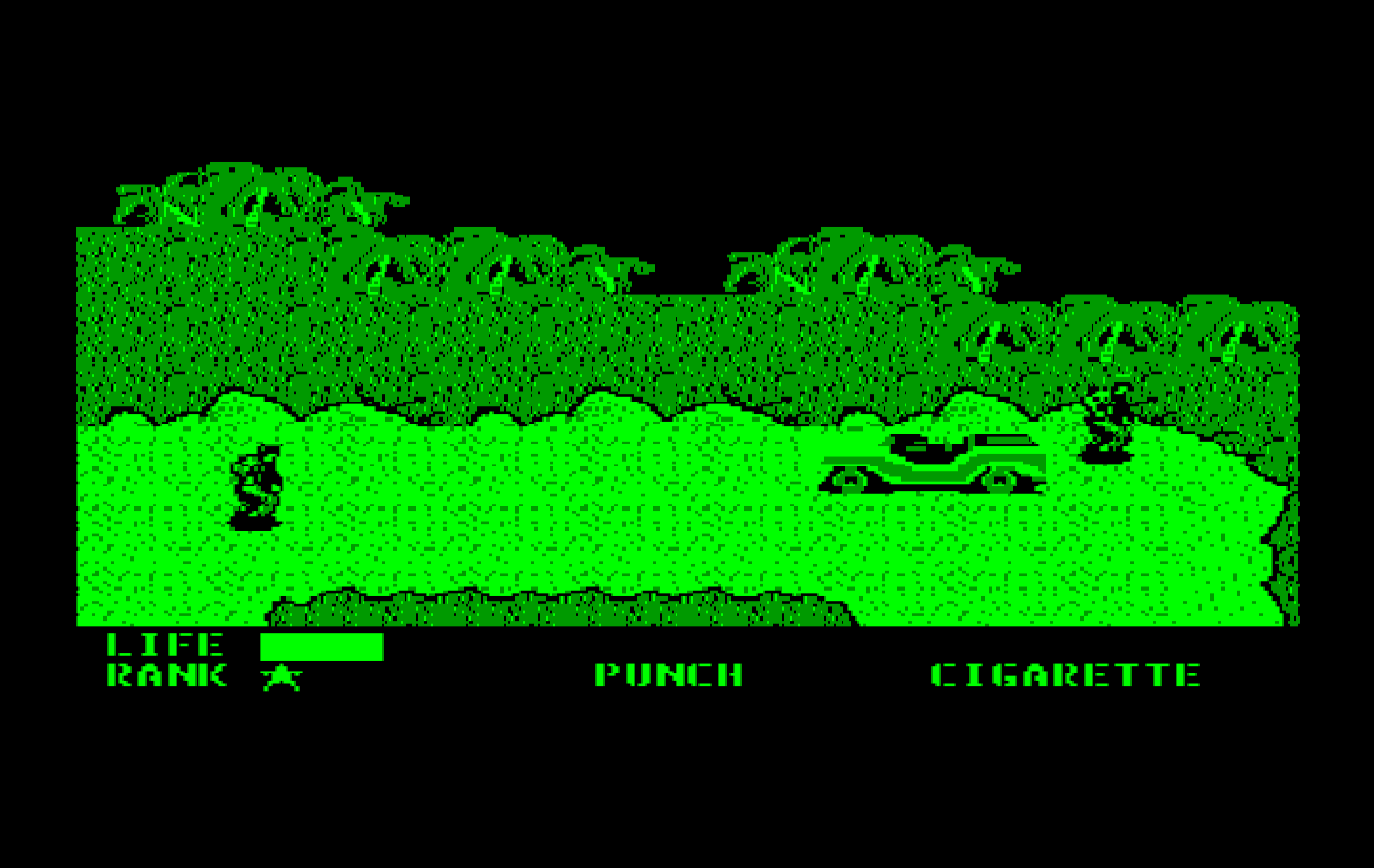 Metal Gear IBM PC/Compatibles Screenshot: I'll try to sneak past this guy...no need to fight yet!