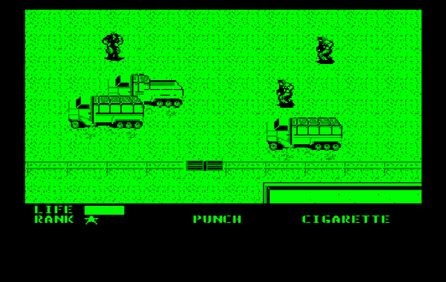 Metal Gear IBM PC/Compatibles Screenshot: Some more trucks...