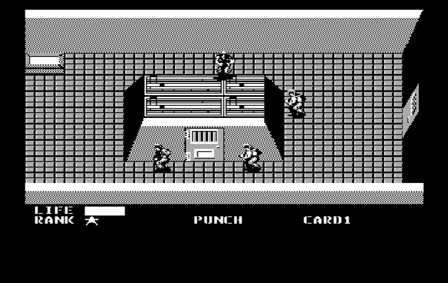 Metal Gear IBM PC/Compatibles Screenshot: This area is well guarded!