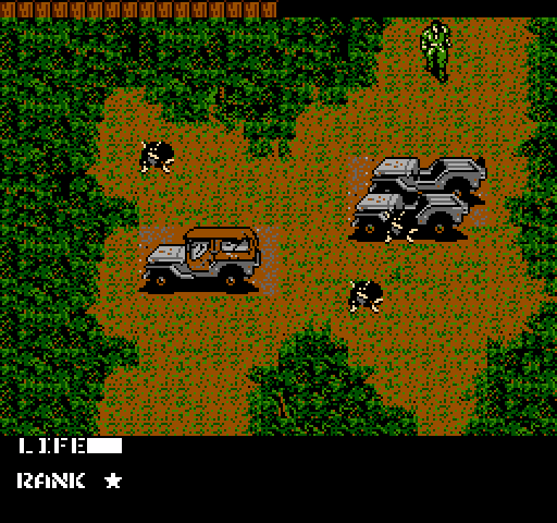 Metal Gear NES / Famicom Screenshot: Watch out for the guard dogs...