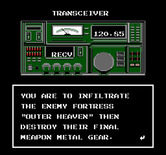 Metal Gear for NES / Famicom - Receiving a call...