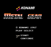 Metal Gear for NES / Famicom - Title screen (Japanese version).