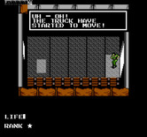 Metal Gear for NES / Famicom - Uh oh, the truck is moving!