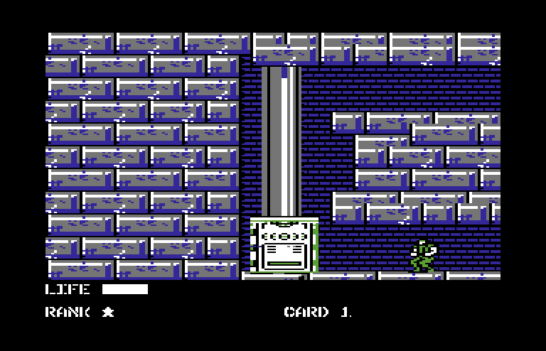 Metal Gear Commodore 64 Screenshot: Take the elevator up to the next floor...