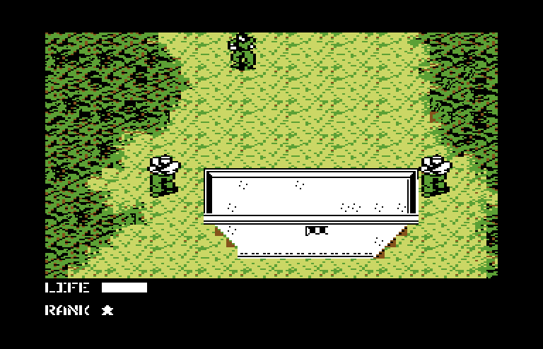 Metal Gear Commodore 64 Screenshot: Sneak past when these guards aren't looking...