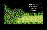 Metal Gear for Commodore 64 - In-game menu.
