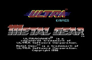 Metal Gear for Commodore 64 - Title screen.