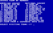 Computer Baseball for IBM PC/Compatibles - Team selection.