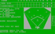 Computer Baseball for IBM PC/Compatibles - Batter out at first.