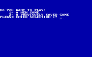 Computer Baseball for IBM PC/Compatibles - Start a new game, or continue a previous game?