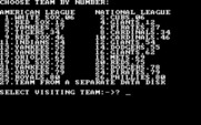 Computer Baseball for IBM PC/Compatibles - Selecting teams.