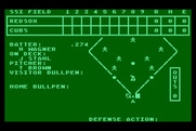 Computer Baseball for Atari 8-bit - The game begins!