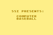 Computer Baseball for Atari 8-bit - Title screen.