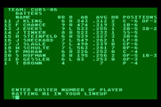 Computer Baseball for Atari 8-bit - Configure the batting lineup.