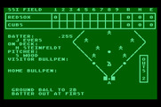 Computer Baseball for Atari 8-bit - Batter out at first...
