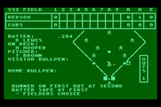 Computer Baseball for Atari 8-bit - Runner on first out at second...