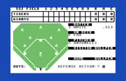 Computer Baseball for Commodore 64 - Play ball! The game begins...