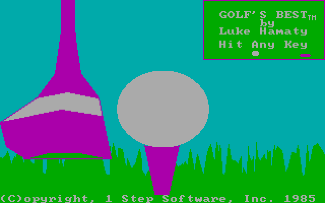 Golf's Best: St. Andrews - The Home of Golf IBM PC/Compatibles Screenshot: Title screen.