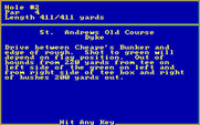 Golf's Best: St. Andrews - The Home of Golf for IBM PC/Compatibles - Overview of the second hole.