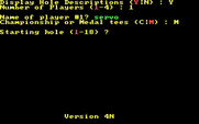 Golf's Best: St. Andrews - The Home of Golf for IBM PC/Compatibles - Setting up the options for a new game.