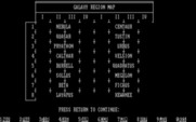Space Guardian for IBM PC/Compatibles - The galaxy region map.