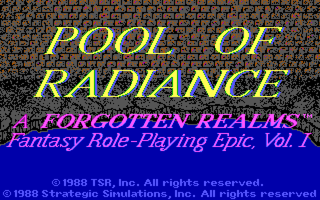 Pool of Radiance IBM PC/Compatibles Screenshot: Title screen 2.