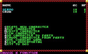Pool of Radiance for IBM PC/Compatibles - The main menu.