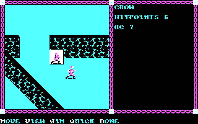 Pool of Radiance IBM PC/Compatibles Screenshot: Starting a battle.