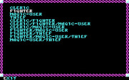 Pool of Radiance for IBM PC/Compatibles - Starting to create a new character.