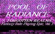 Pool of Radiance for IBM PC/Compatibles - Title screen 2.