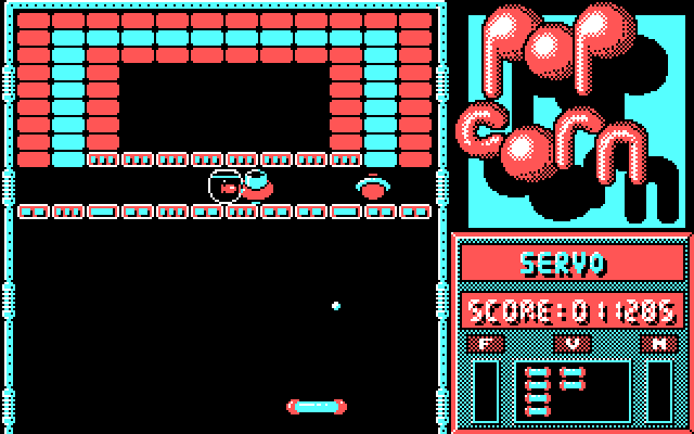 Popcorn IBM PC/Compatibles Screenshot: Strange creatures often get in your way.
