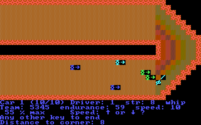 Computer Circus Maximus IBM PC/Compatibles Screenshot: The race is underway!
