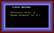 Computer Circus Maximus for IBM PC/Compatibles - Setting up a new game.