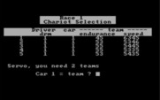 Computer Circus Maximus for IBM PC/Compatibles - The chariot selection menu.
