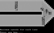 Computer Circus Maximus for IBM PC/Compatibles - Viewing the maximum speed for each lane.
