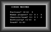 Computer Circus Maximus for IBM PC/Compatibles - Setting some game options.
