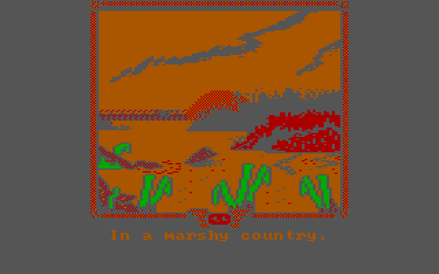 Fellowship of the Ring, The IBM PC/Compatibles Screenshot: This area is marshy.