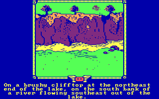 Fellowship of the Ring, The IBM PC/Compatibles Screenshot: The northeast end of a lake.