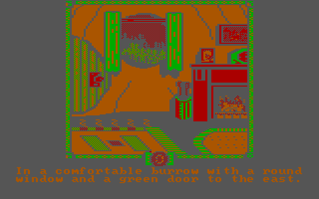 Fellowship of the Ring, The IBM PC/Compatibles Screenshot: The graphics for the beginning location.