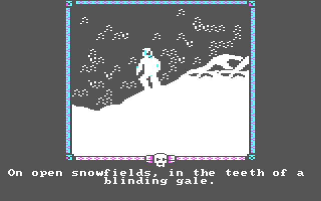 Fellowship of the Ring, The IBM PC/Compatibles Screenshot: It's snowy here...