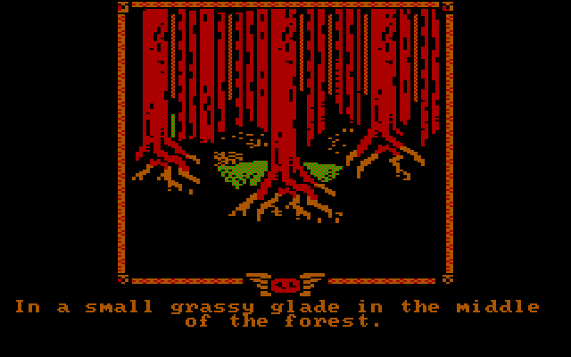 Fellowship of the Ring, The IBM PC/Compatibles Screenshot: A small grassy glade.
